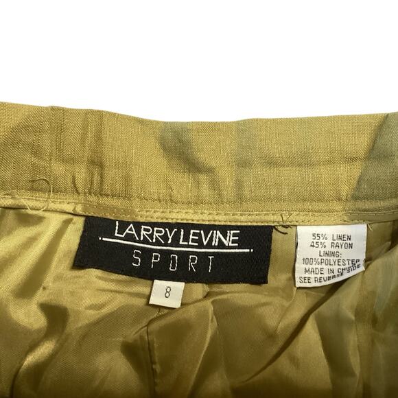 Larry Levine Linen Blend Ankle Pants - Picture 3 of 4